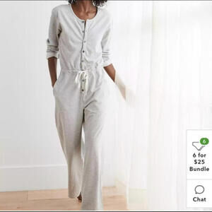 AERIE grey comfort sweat suit jumpsuit